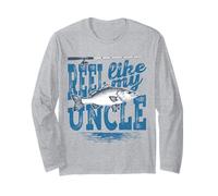 Reel Like My Uncle Funny Fishing Niece and Nephew Tee Manga Larga