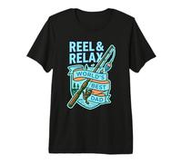 Reel & Relax Worlds Best Life Día del Padre Pesca Papá Humor Camiseta Premium