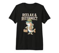 Reelax & Reconnect Gone Fishing Cita Trucha Bass Humor Dad Camiseta Premium