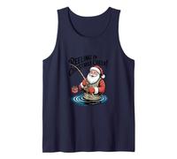 Reeling In Christmas Cheer - Divertida Pesca navideña Camiseta sin Mangas