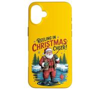 Reeling In Christmas Cheer - Divertida Pesca navideña Carcasa para iPhone 16 Plus