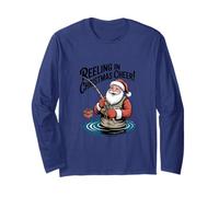 Reeling In Christmas Cheer - Divertida Pesca navideña Manga Larga