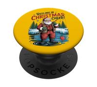 Reeling In Christmas Cheer - Divertida Pesca navideña PopSockets PopGrip Adhesivo