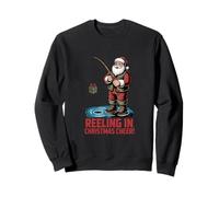 Reeling In Christmas Cheer - Divertida Pesca navideña Sudadera