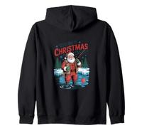Reeling In Christmas Cheer - Divertida Pesca navideña Sudadera con Capucha