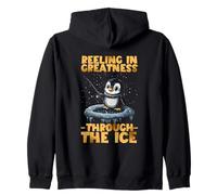 Reeling in Greatness Through The Ice Sudadera con Capucha