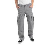 REELL Flex Cargo LC Pantalones Con Bolsillos Laterales Gris Claro 17085