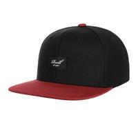 Reell Gorra Pitchout 6P Snapback de béisbol (Talla única - Negro-Rojo)