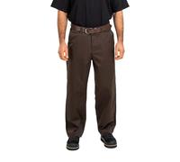 Reell Pantalones chinos sueltos flexibles para hombre - Pantalones anchos de tela con elástico - Pantalones chinos informales de pierna ancha - Pantalones casuales de corte holgado para hombre, marrón