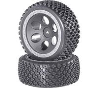 Reely 1:10 Buggy Ruedas completas Rally Agujero Diseño Gris 2 Piezas