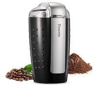 Reemix Molinillos de Café Eléctricos con Cuchilla de Acero Inoxidable, Capacidad 100gr con Cepillo para Limpieza, Molino de café de un toque (para frijoles, especias, etc.), Tapa Transparente (negro)