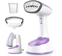 Reemix Vaporizador para ropa, diseño de mano plegable, removedor de arrugas de ropa, 20 g/m², fuerte vapor penetrante, calentamiento rápido de 25 secas, para el hogar, la oficina y los viajes (Rosa)