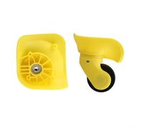 Reemplaza eficientemente las ruedas de tu maleta con este juego, incluye accesorios para una instalación simple, diseño ligero (amarillo L)
