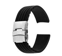 Reemplazar correas de reloj 17 mm 18 mm 19 mm 20 mm 21 mm 22 mm 23 mm 24 mm Correa de reloj de caucho de silicona universal Correa de reloj con hebilla de acero inoxidable Correa de resina(20mm)
