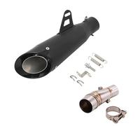 Reemplazar el escape Silenciador De Escape Motocicleta Slip-On Con Conexión Central 51 Mm Para Kawasaki Z250, Z300, Para Ninja250 Para Ninja300 (2008-2015, 2016 Y 2017)(Nero)