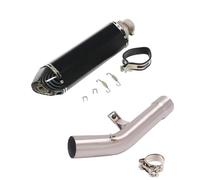 Reemplazar el escape Silenciador De Escape Motocicleta Slip-On Para SUZUKI GSF650 GSX650F 2007-2016, Tubo Modificado 51 Mm(Nero)
