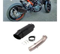 Reemplazar el escape Silenciador De Escape Para Motocicleta Slip-On Para DUKE 125 250 390 RC390 2017 2018 2019 2020, Tubo Enlace Intermedio Modificado(Nero)