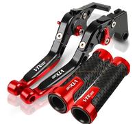 Reemplazar Manetas De Freno Y Embrague Extensibles Plegables, Accesorios Para Motocicleta, Mango Ajustable Para VTX1300 2003-2010(Red 2)
