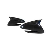 reemplazar tapas Compatible Con Hyundai Para I30 2017-2023 Par De Accesorios Para Espejo Retrovisor Lateral Con Apariencia Fibra Carbono En Negro Brillante(Glossy Black)