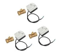 Reemplazo 3X Ac220v Dn25 2 vías 3 cables motorizados actuador eléctrico de válvula bola con interruptor manual