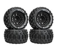 Reemplazo Coche RC Para Arrma Big For Rock For Granite For Vorteks 3S For Traxxas For Rustler 1/10 4 Uds Neumáticos 2,8 Pulgadas Con Hexagonal 12mm Piezas Camiones RC(Black)