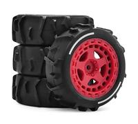 Reemplazo Coche RC Para Arrma Para Typhon Para Grom Para Typhon 1/14 Para Arena Pequeña Excavación Nieve Playa Neumáticos Control Remoto Accesorios Coche(Red)