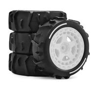 Reemplazo Coche RC Para Arrma Para Typhon Para Grom Para Typhon 1/14 Para Arena Pequeña Excavación Nieve Playa Neumáticos Control Remoto Accesorios Coche(WHITE)