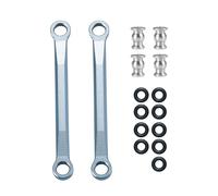 Reemplazo Coche RC Para Axial Para SCX24 1/24 2 Uds CNC Enlaces Aluminio Conexión Del Chasis Con Extremo Varilla Coche Trepador Control Remoto Accesorios Actualización(Titanium,45mm)