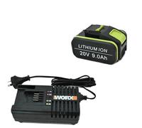 Reemplazo Compatible for Herramienta eléctrica de batería de Litio Recargable Worx 20V 9Ah WA3551 WA3553 WX390 WX176 WX178 WX386 WX678 con Cargador(WORX20V9Ah 1 Car)