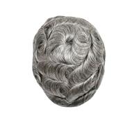 Reemplazo de 0,03 mm de piel extrafina para hombre, prótesis capilar, remy, cabello humano natural, para hombre, sistemas de protese capilar masculino (1B80#)