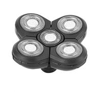 Reemplazo de Afeitadora Eléctrica, Afeitadora de Barba Tridimensional Universal Cabeza Giratoria de 5 Cuchillas Respetuoso con la Piel para Hombres Kit de Aseo de(Cabezal de corte de repuesto 5)