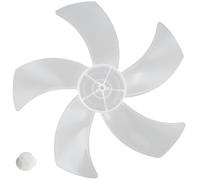 Reemplazo de aspas de ventilador de 16 pulgadas con cinco hojas de plástico, aspas de ventilador de bajo ruido con cubierta de tuerca Aspas de ventilador de repuesto para ventilador de pedestal d