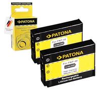 Reemplazo de batería PATONA para Fuji NP-48, 2X Battery Pack (850mAh / 3.6V / 3.1Wh) Compatible con FujiFilm XQ1, XQ2, NP48