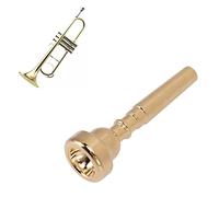 Reemplazo de boquilla de trompeta, boquilla de trompeta pulida con superficie de material de cobre puro, adecuada para principiantes, accesorios para instrumentos musicales 5c (Oro)