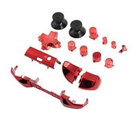 Reemplazo de botón Izquierda Derecha 4PCS ABXY Botones Rojo/Azul Botón de galvanoplastia Mod Kits Botones para Xbox One Slim Gamepad Controller(Red)