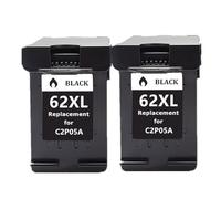 Reemplazo de cartucho de impresora 62XL, Compatible con HP Envy 5540 5640 7640 5646 5541 5740 5742 5745 200 250(2black)