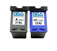 Reemplazo De Cartucho De Tinta 21XL 22XL. Compatible Con Impresoras HP 21XL 22XL HP21 Deskjet F2180 F2280 F4180 F2200 F380 380.(1bk 1color)