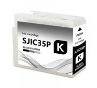 Reemplazo de cartucho de tinta compatible con 80 ml para modelos de impresora de etiqueta de color CW-C6500P CW-C6000A CW-C6000P CW-C6500A funciona con cartuchos astillados SIC35P(SJIC35P BK 1PCS)