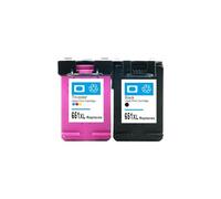 Reemplazo de Cartucho de Tinta Compatible para impresoras 651 651XL Deskjet 5575 5645 Officejet 202 252(1PCS HP651XL BK)