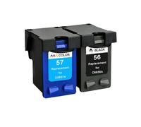 Reemplazo de Cartucho de Tinta Negro remanufacturado para 56 Compatible con Deskjet 2100 220 450 5510 5550 5552 7150 7350(1SET)