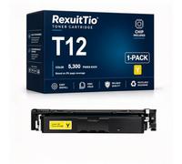 Reemplazo de Cartucho de tóner Compatible con T12 de Alto Rendimiento para T12BK/C/M/Y con el último Chip, se Ajusta a la Impresora láser Canon i-SENSYS XC1333i C1333iF C1333P