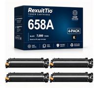 Reemplazo de Cartucho de tóner Compatible de Alto Rendimiento 658A para W2000A con el último Chip, se Ajusta a la Impresora láser HP Color LaserJet Enterprise M751dn 751n, Negro