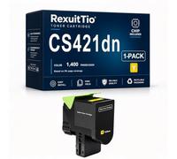 Reemplazo de Cartucho de tóner CS421dn de Alto Rendimiento para 78C10K0 / C0 / M0 / Y0, Compatible con Lexmark CS321 CS421dn CS514 CX421 CX522 CX622, con Chip