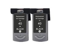Reemplazo de Cartucho Tinta PG-40 CL-41 Compatible con Impresora Canon PIXMA IP1200 IP1600 IP1900 MP140 MP150 MP160 MX300 MX310(2Pack BK)