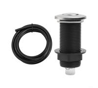 Reemplazo de cisterna de inodoro con interruptor de aire negro | Activación del interruptor de aire, acción de empuje suave, no necesita fuerza excesiva, acabado pulido negro