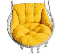 Reemplazo de cojín para Silla Tipo Huevo, Cojines de Columpio Amarillos Gruesos y de Felpa para Muebles de Exterior - Cojín para Silla Colgante de Terciopelo de Cristal Suave - Colgante