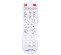 Reemplazo de Control de Control Remoto Blanco Proyector Material ABS Distancia remota de Alta Durabilidad 10 m Adecuado para Varios proyectores White 1 PC