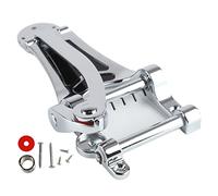 Reemplazo de cordal para guitarra eléctrica, cordal con puente tremolo y manivela manual, de trémolo metálico con acabado brillante para jazz y un rendimiento de afinación