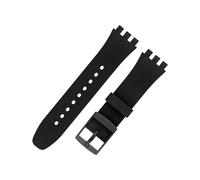 Reemplazo de Correa de Reloj Swatch de Silicona Premium Black 17 mm