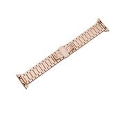 Reemplazo de correas de metal, correas de reloj, Correa de acero inoxidable, adecuada for pulsera de metal de mariposa de 38 mm o 40 mm, 42 mm o 44 mm (color de la correa: negro, ancho de la correa: 4